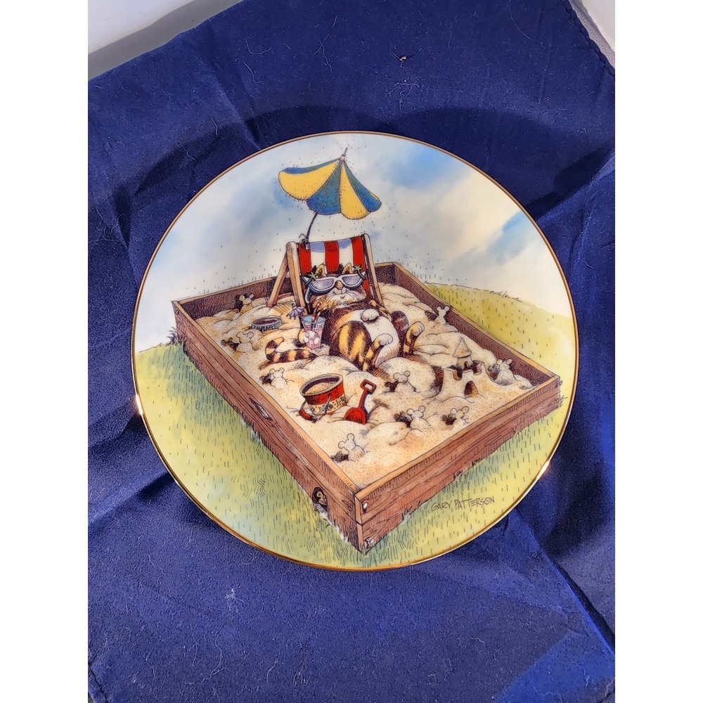 Gary Patterson Time Out Comical Cats Danbury Mint Collector Plate 1987 B9645